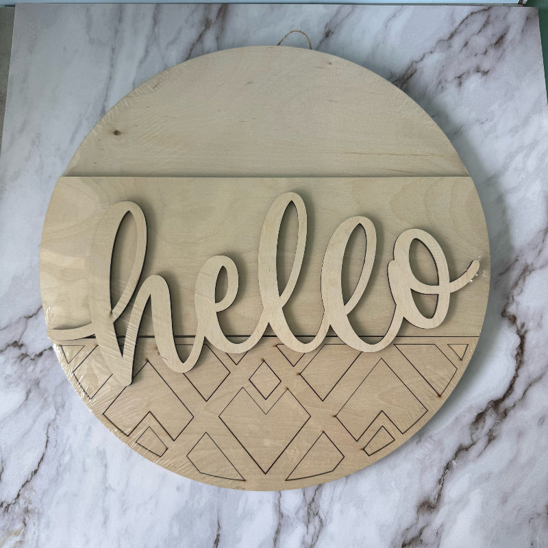 Hello Quilt 3D DOOR HANGER - P014195