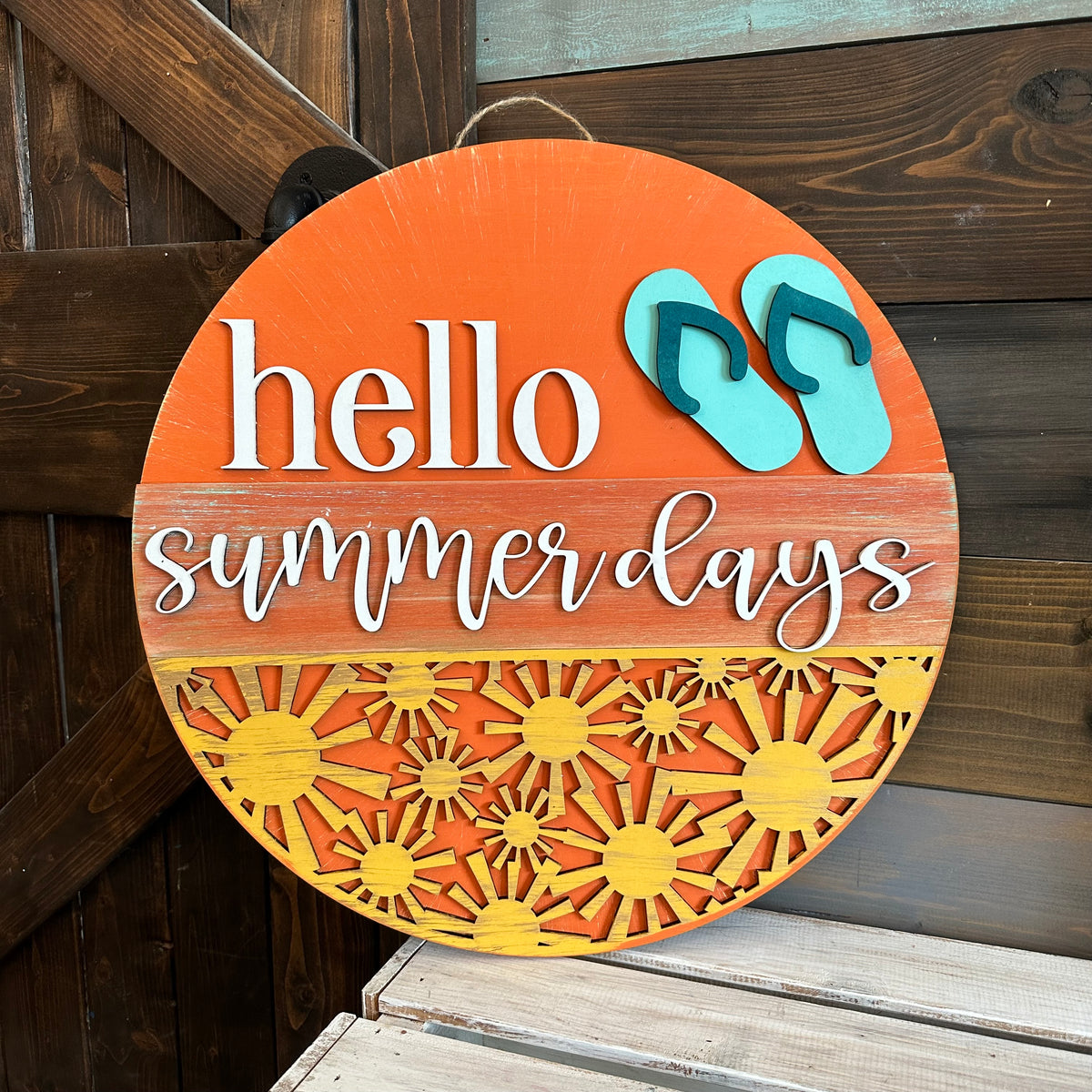 Hello Summer Days 3D  DOOR HANGER DESIGN P02852
