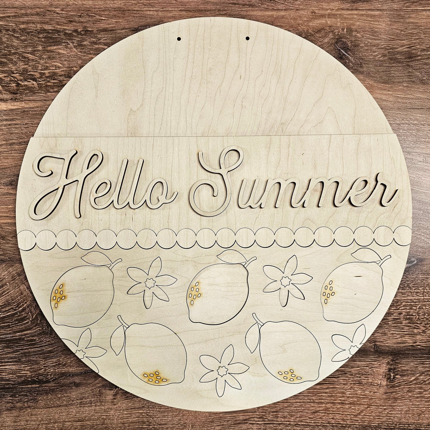 Hello Summer Lemon Door Hanger 3D P03870