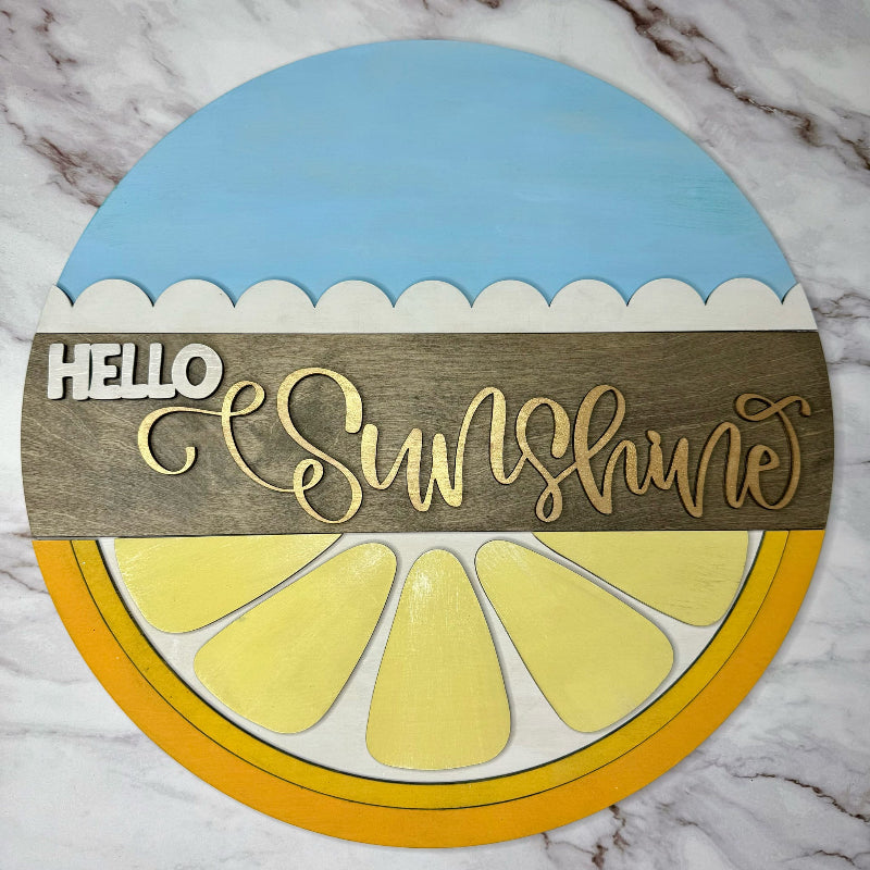 Hello Sunshine Lemon 3D DOOR HANGER - P014132