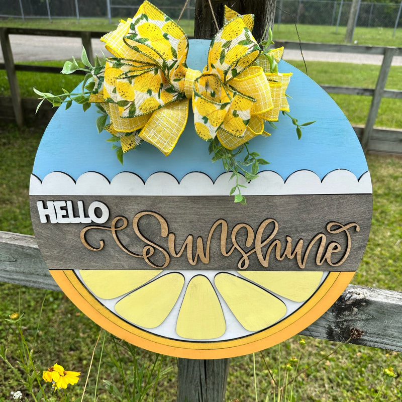 Hello Sunshine Lemon 3D DOOR HANGER - P014132