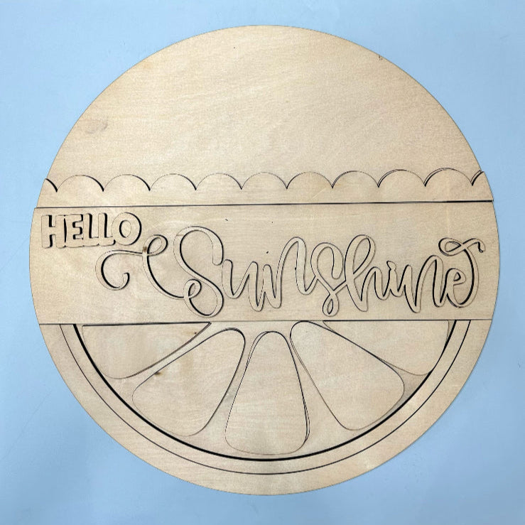 Hello Sunshine Lemon 3D DOOR HANGER - P014132