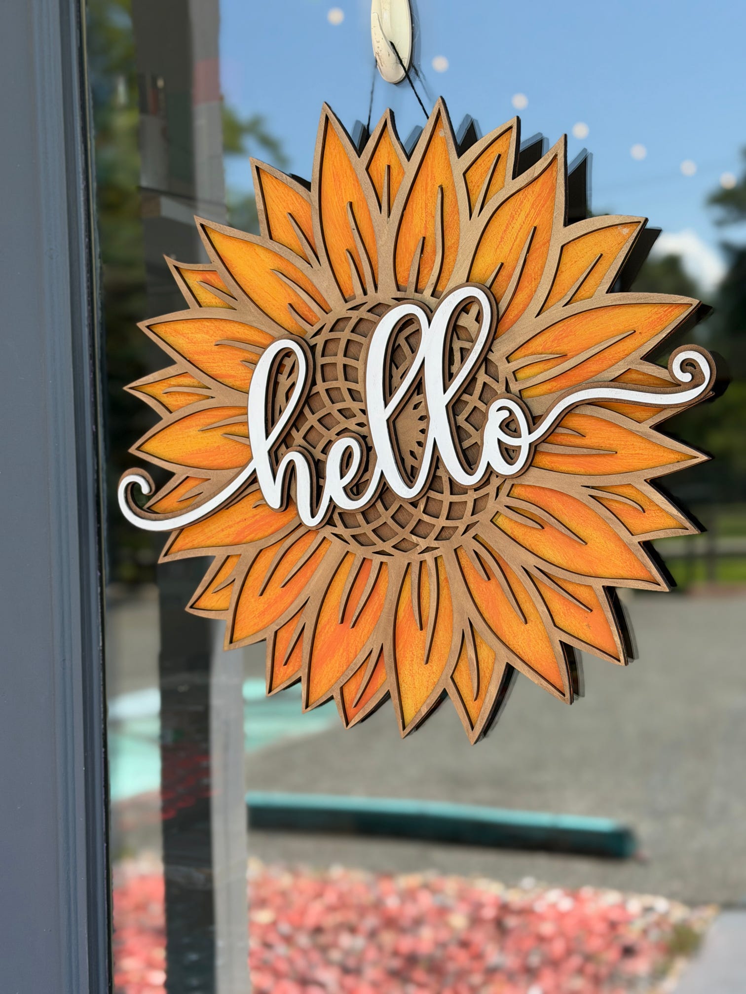 Hello Sunflower 3D DOOR HANGER G0656