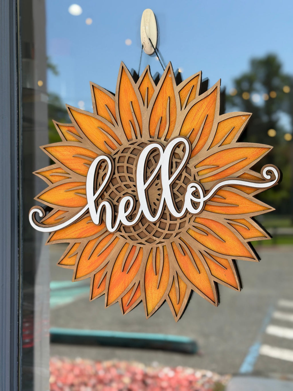 Hello Sunflower 3D DOOR HANGER G0656