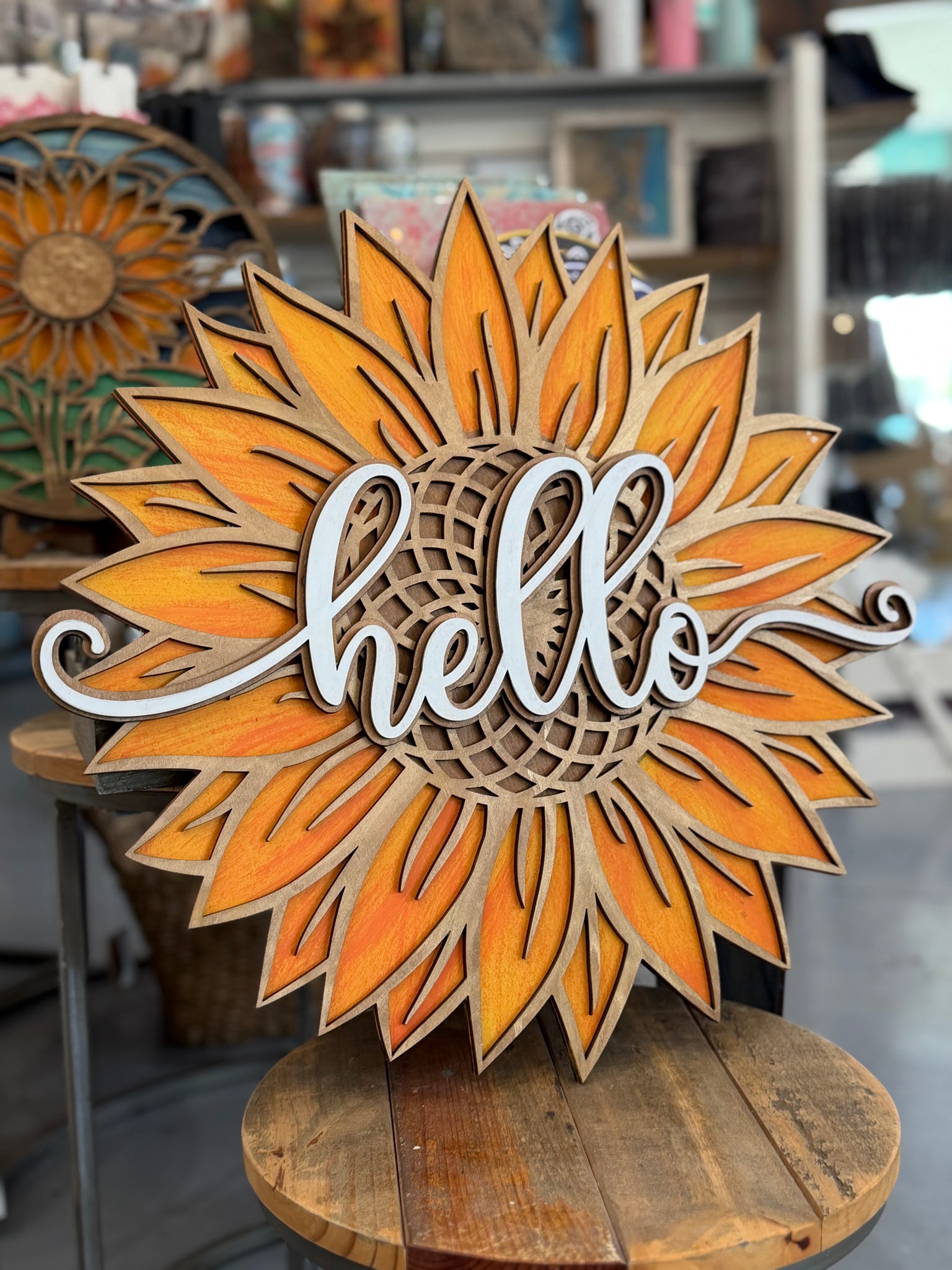 Hello Sunflower 3D DOOR HANGER G0656