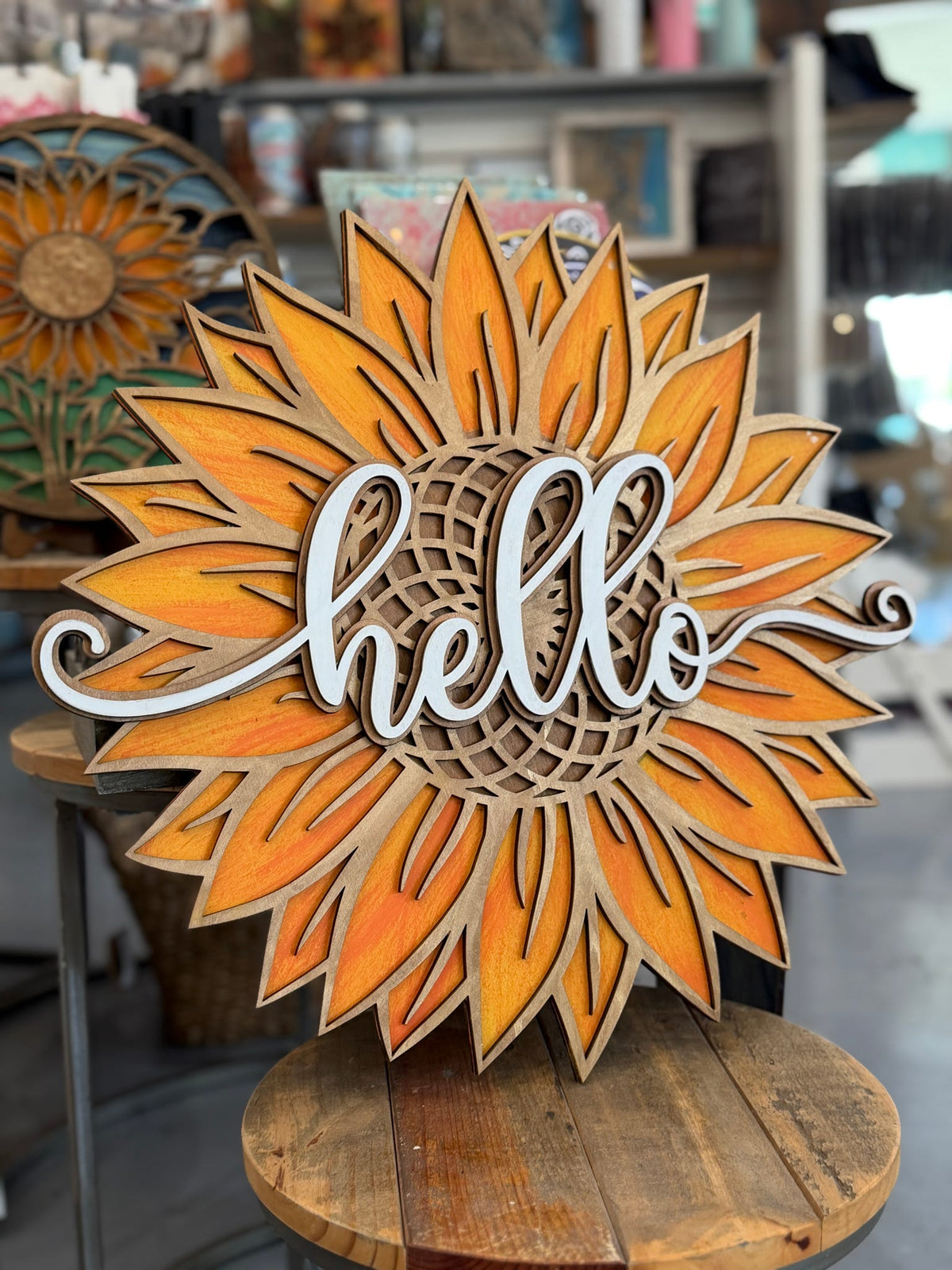 Hello Sunflower 3D DOOR HANGER G0656