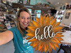 Hello Sunflower 3D DOOR HANGER G0656