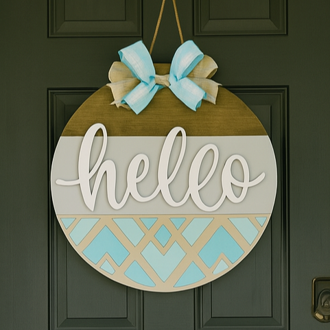 Hello Quilt 3D DOOR HANGER - P014195