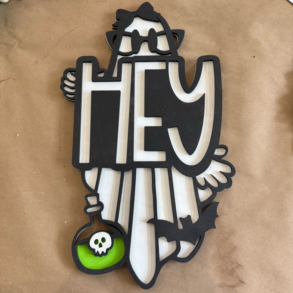 Hey & Boo Ghost 3D DOOR HANGER (Single or Set) G0658