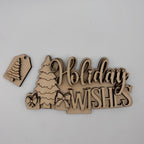 Holiday Wishes Basket Changeable 3D LASER PROJECT G0802