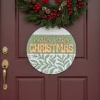 Holly Jolly with Leaves 3D DOOR HANGER - G179