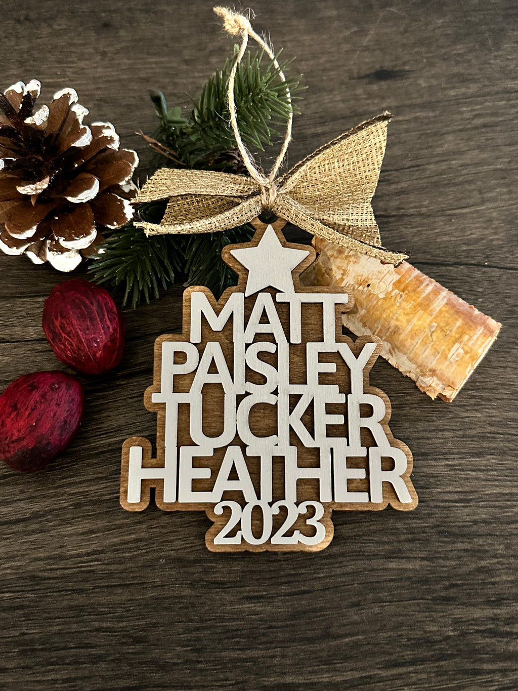 Personalized Tree of Names Ornament
