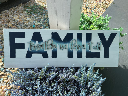 Family Together We Have It All Plank Design P13031