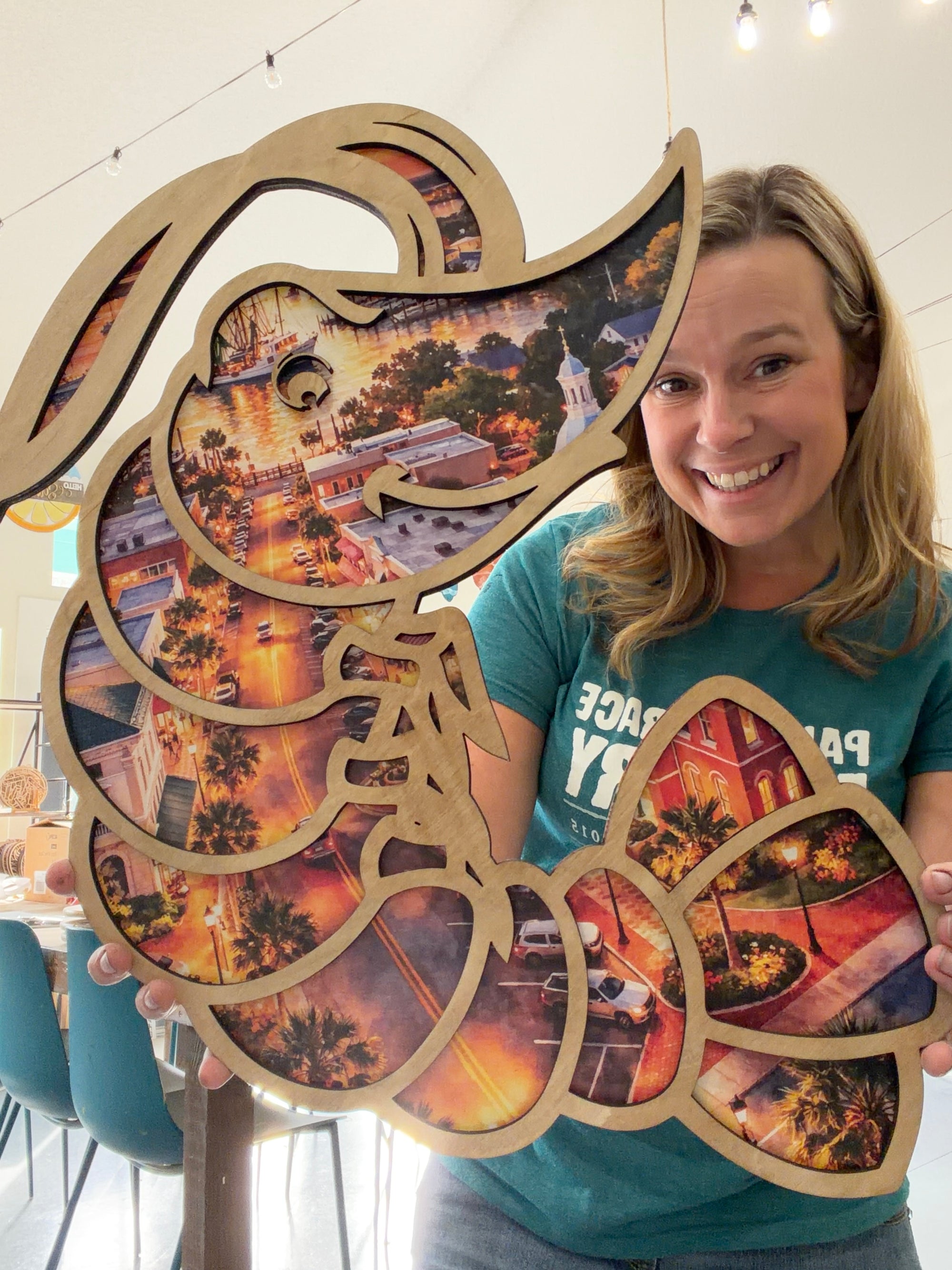 Fernandina Centre Street Shrimp Door Hanger P1328F