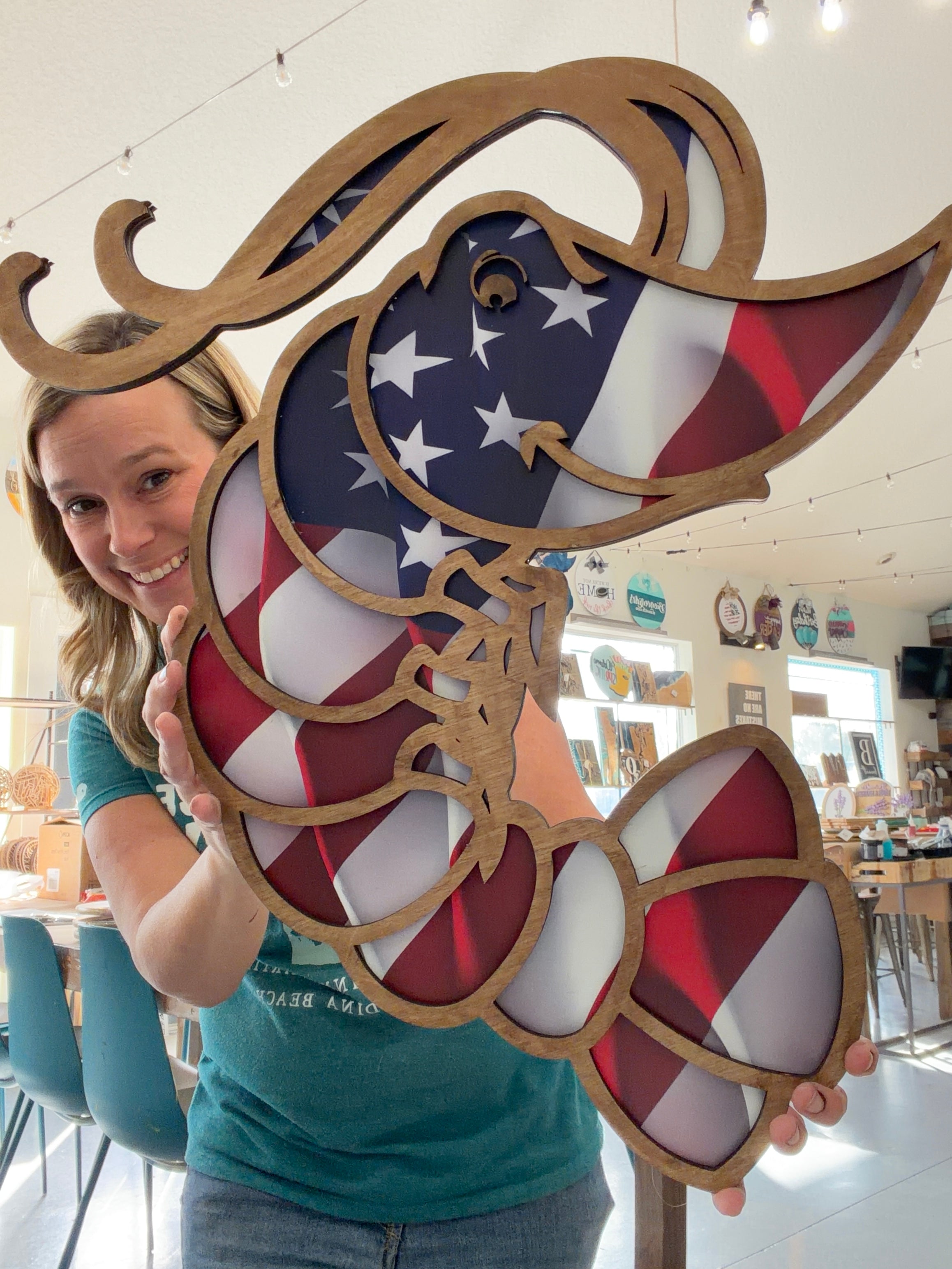 Patriotic Shrimp Door Hanger P1328P – Paisley Grace Makery