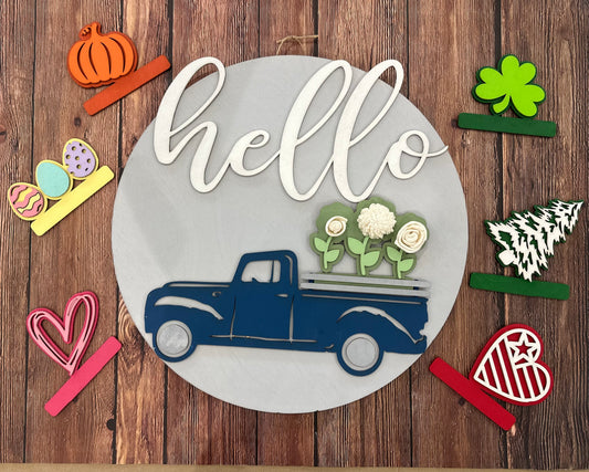 Seasonal Truck Door Hanger With Interchangeable Pieces  P13040