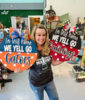 In this Home We Yell (Personalized Team) 3D Door Hanger P03125