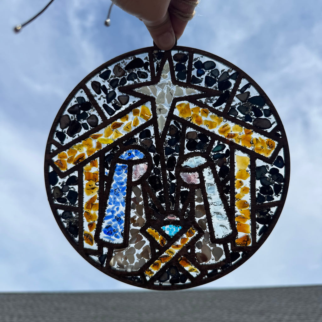 Create Your Own SeaGlass Sun Catcher Nativity- G146
