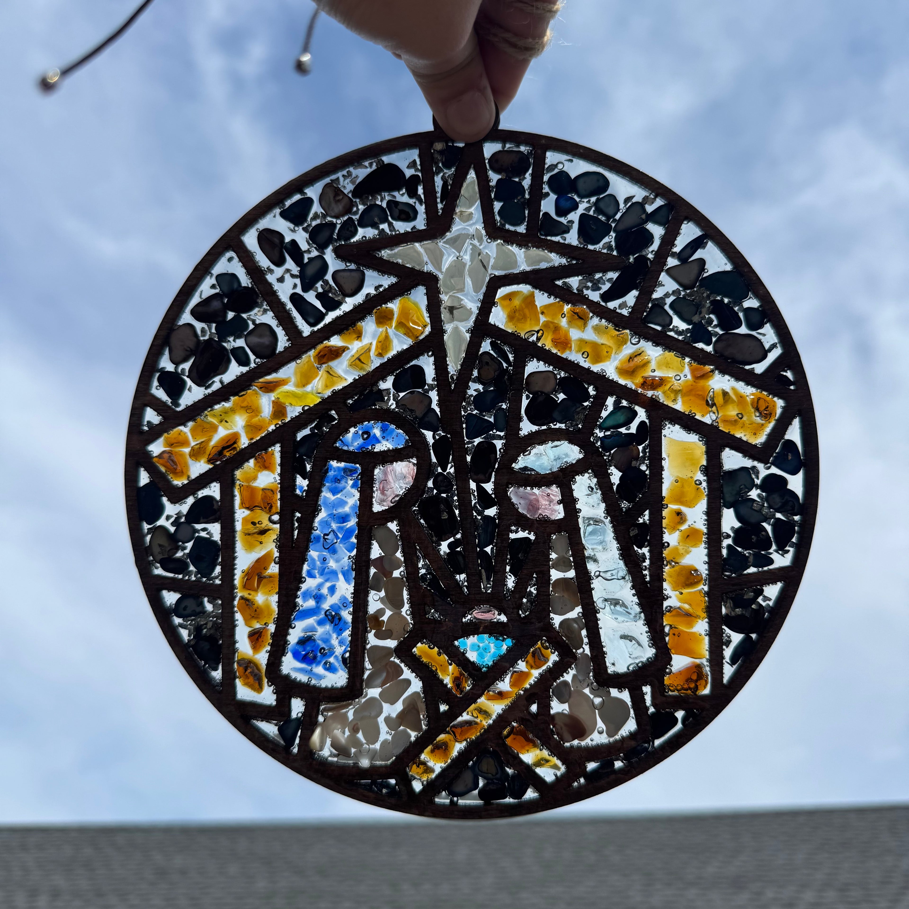SeaGlass Sun Catcher Nativity G146