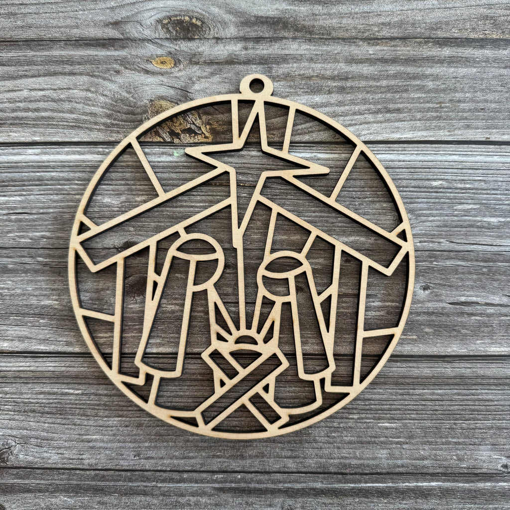 Create Your Own SeaGlass Sun Catcher Nativity- G146