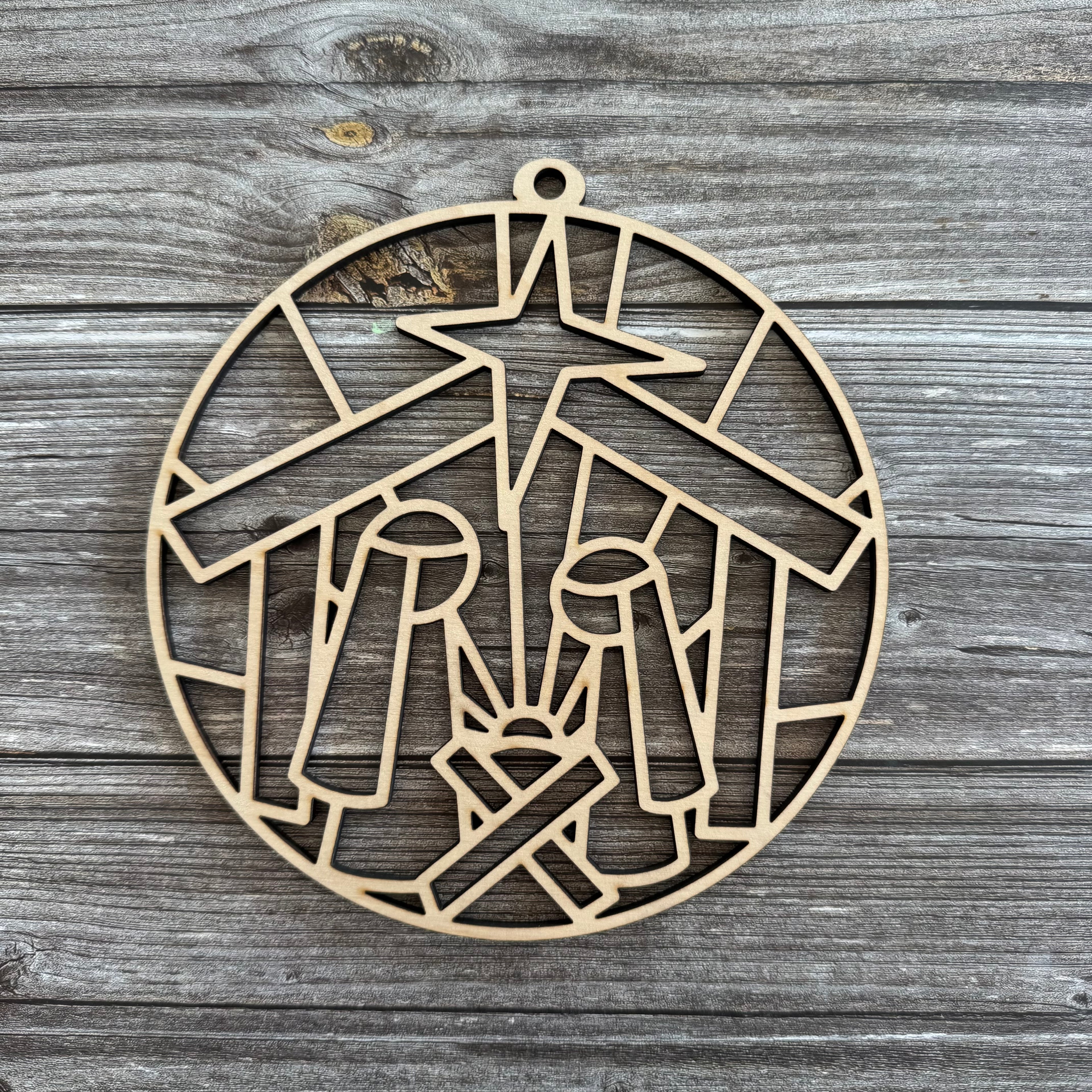SeaGlass Sun Catcher Nativity G146