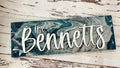 Last Name Personalized Paint Poured Plank