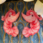 Shrimp Acrylic Earrings G450