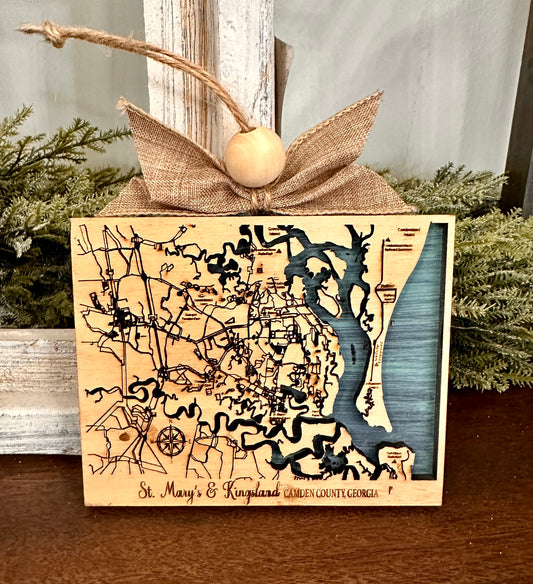 St. Mary's/Kingsland  Layered Handcrafted Ornament