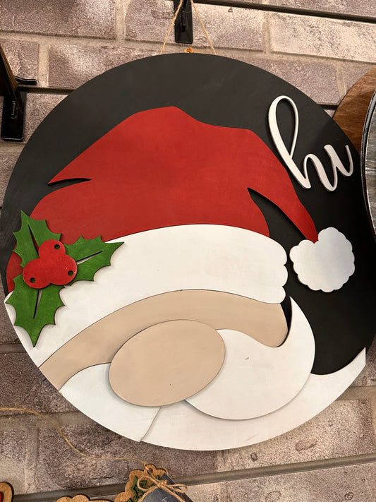 Santa Hi Painted 3D Door Hanger