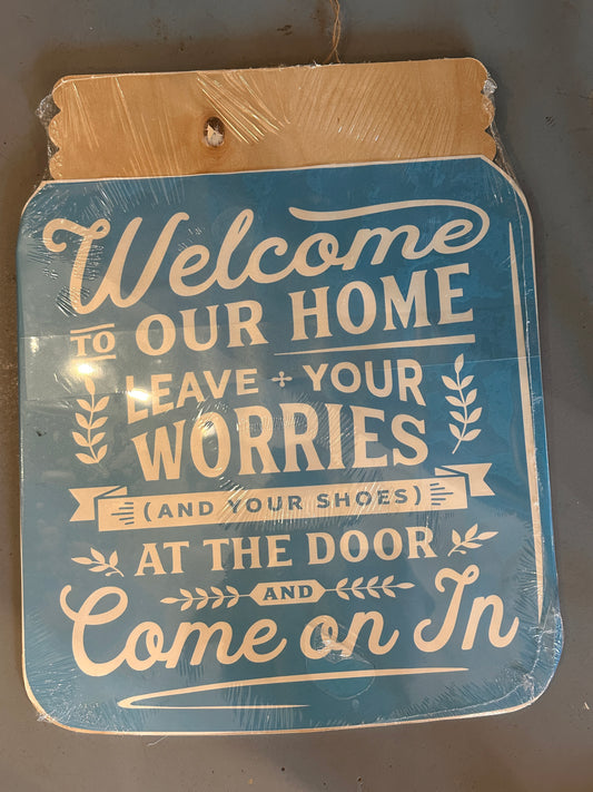 WC Welcome To Our Home Mason Jar (Board & Stencil Only- No Kit/No Paint)