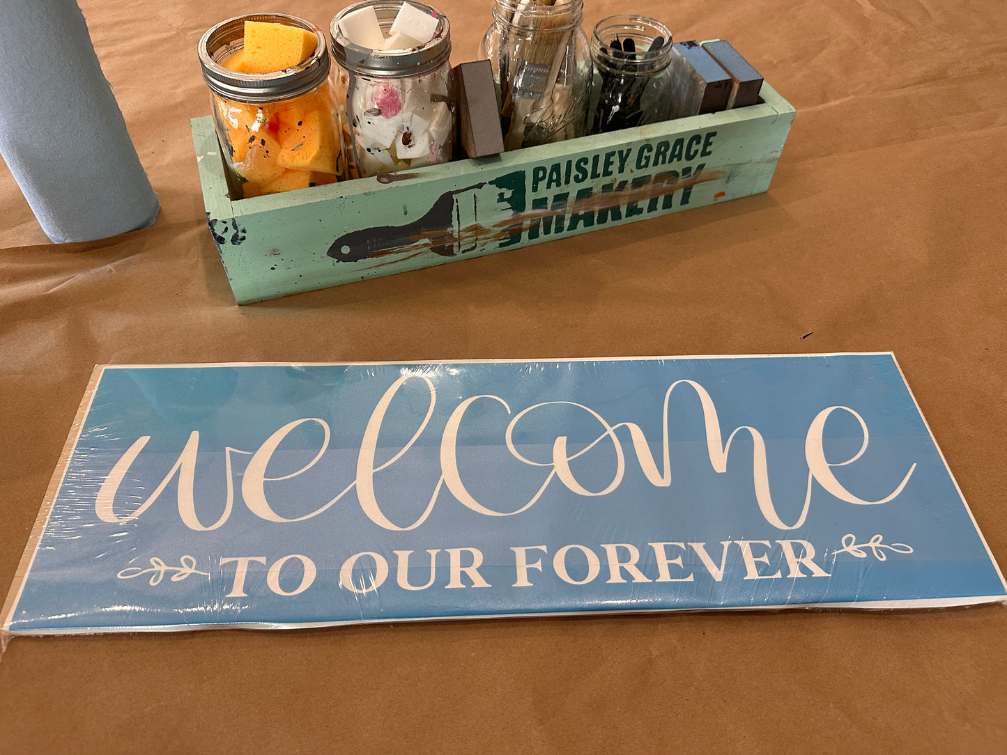 WC Welcome To Our Forever  8x24" (Board & Stencil Only- No Kit/No Paint)