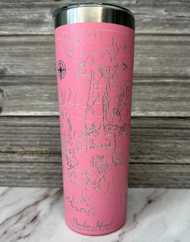 Full Wrap 20 oz Amelia Island Map