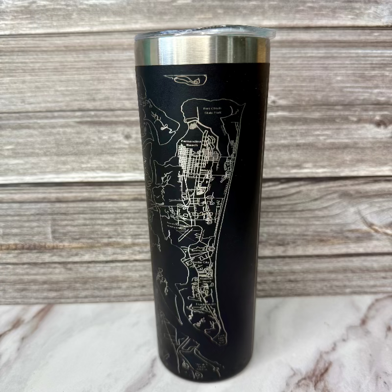 Full Wrap 20 oz Amelia Island Map