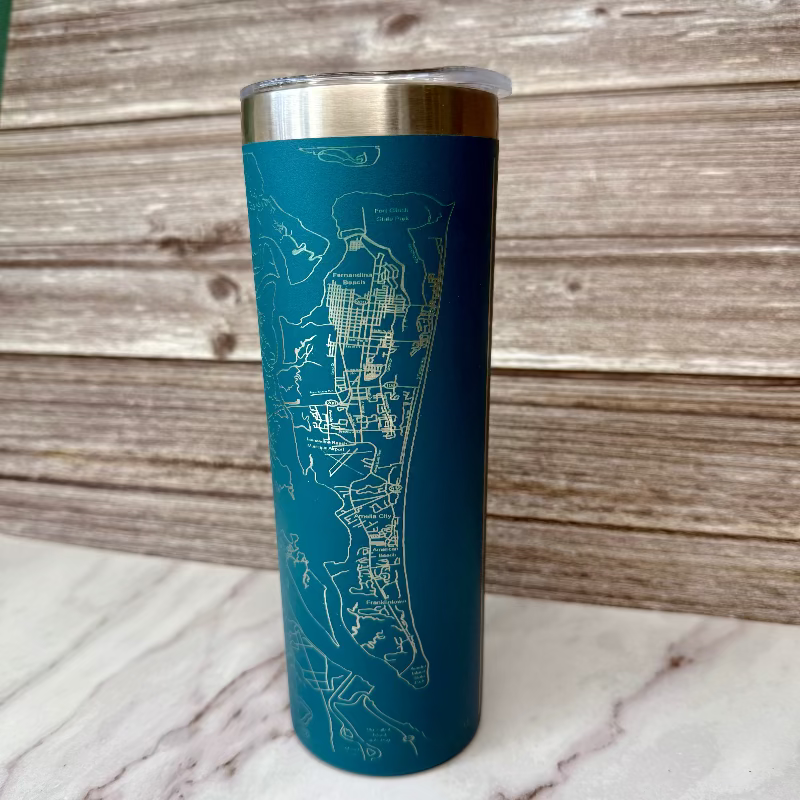 Full Wrap 20 oz Amelia Island Map