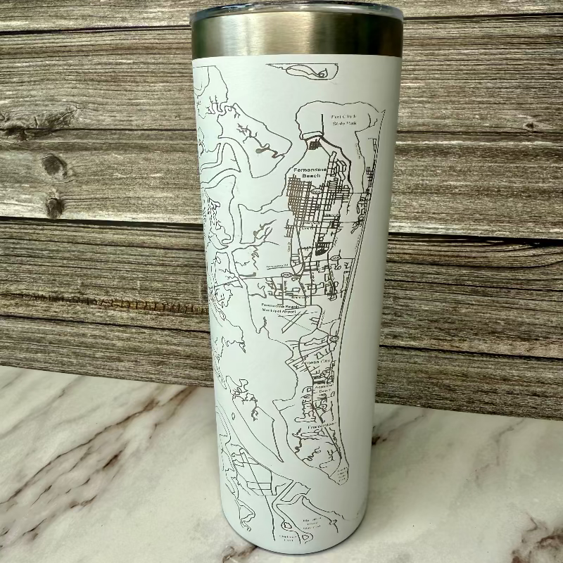 Full Wrap 20 oz Amelia Island Map