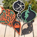 Coastal Layered Painted Ornament 5 pack Workshop Choice P13035