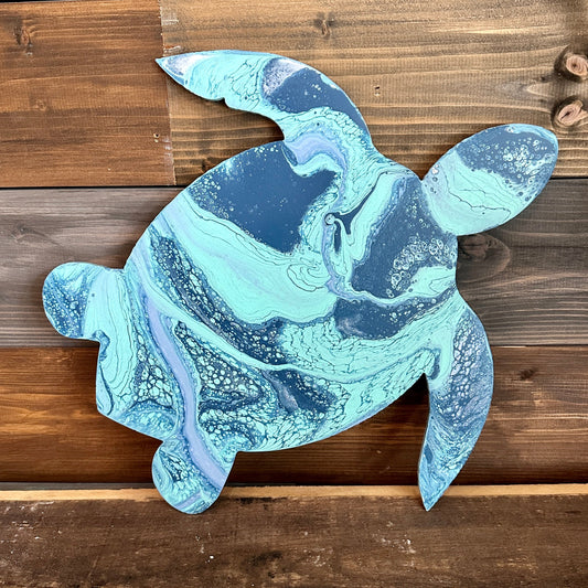Turtle  Paint Pour Shape P02861