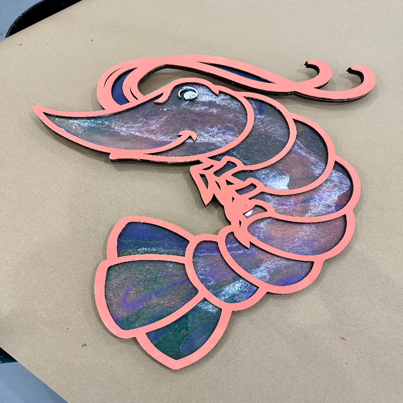 Epoxy Shrimp Door Hanger  DOOR HANGER DESIGN P13818