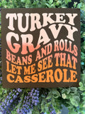 Turkey gravy beans rolls let me see that casserole MINI design P03003