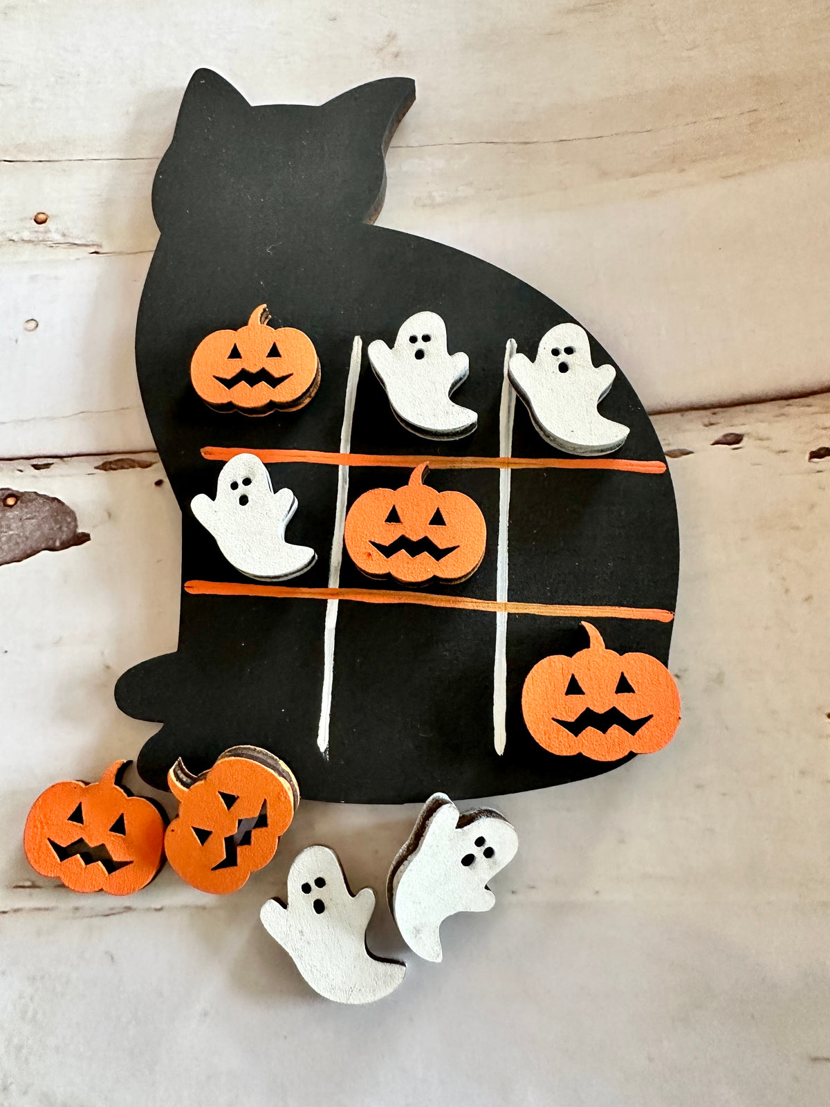 Halloween Tic Tac Toe DIY Craft Kit Black Cat P02830