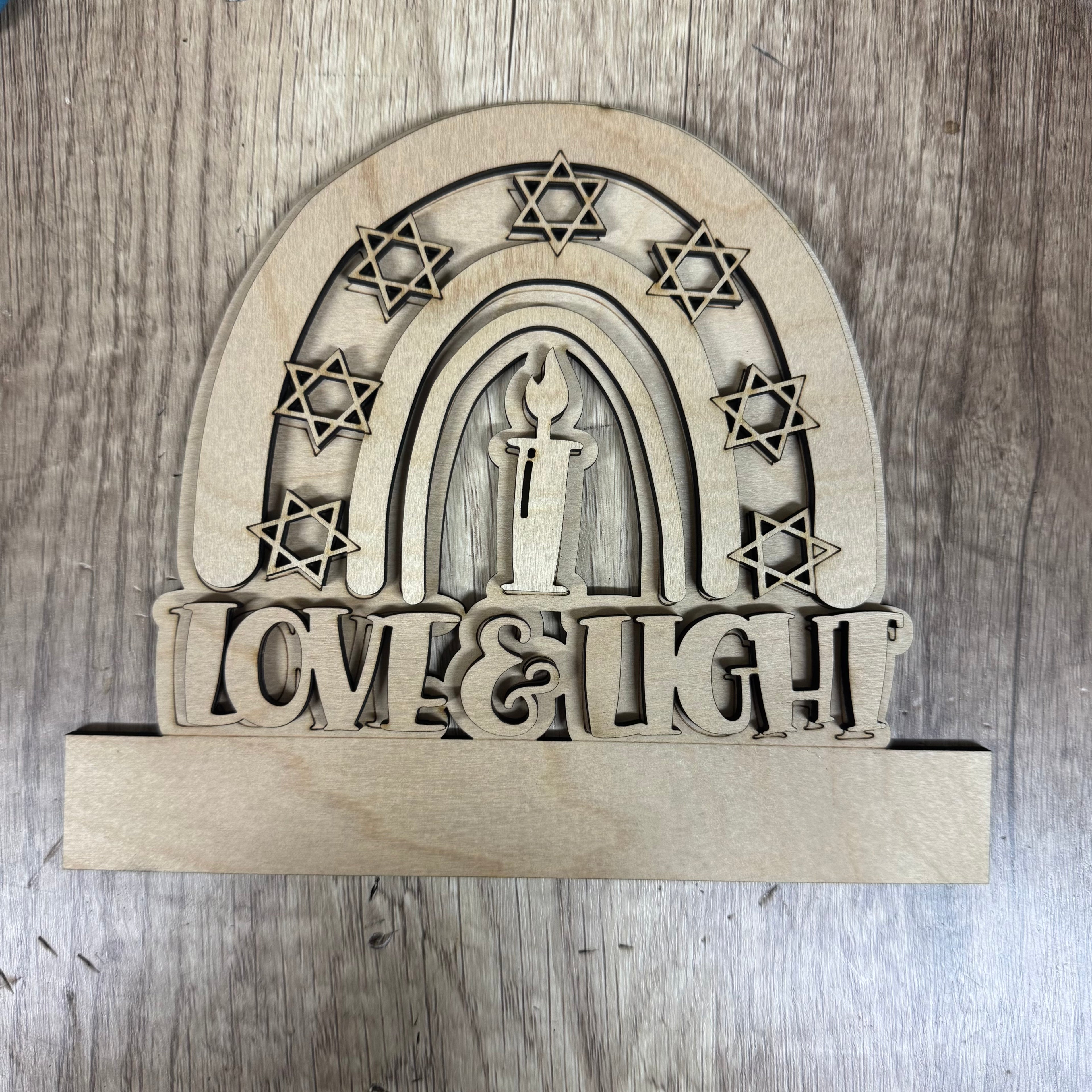 Drop In Love and Light Hanukkah  3D LASER PROJECT- G407