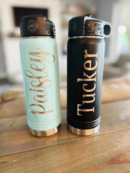 Back to School Engraved Water Bottle (with pencil add on option)