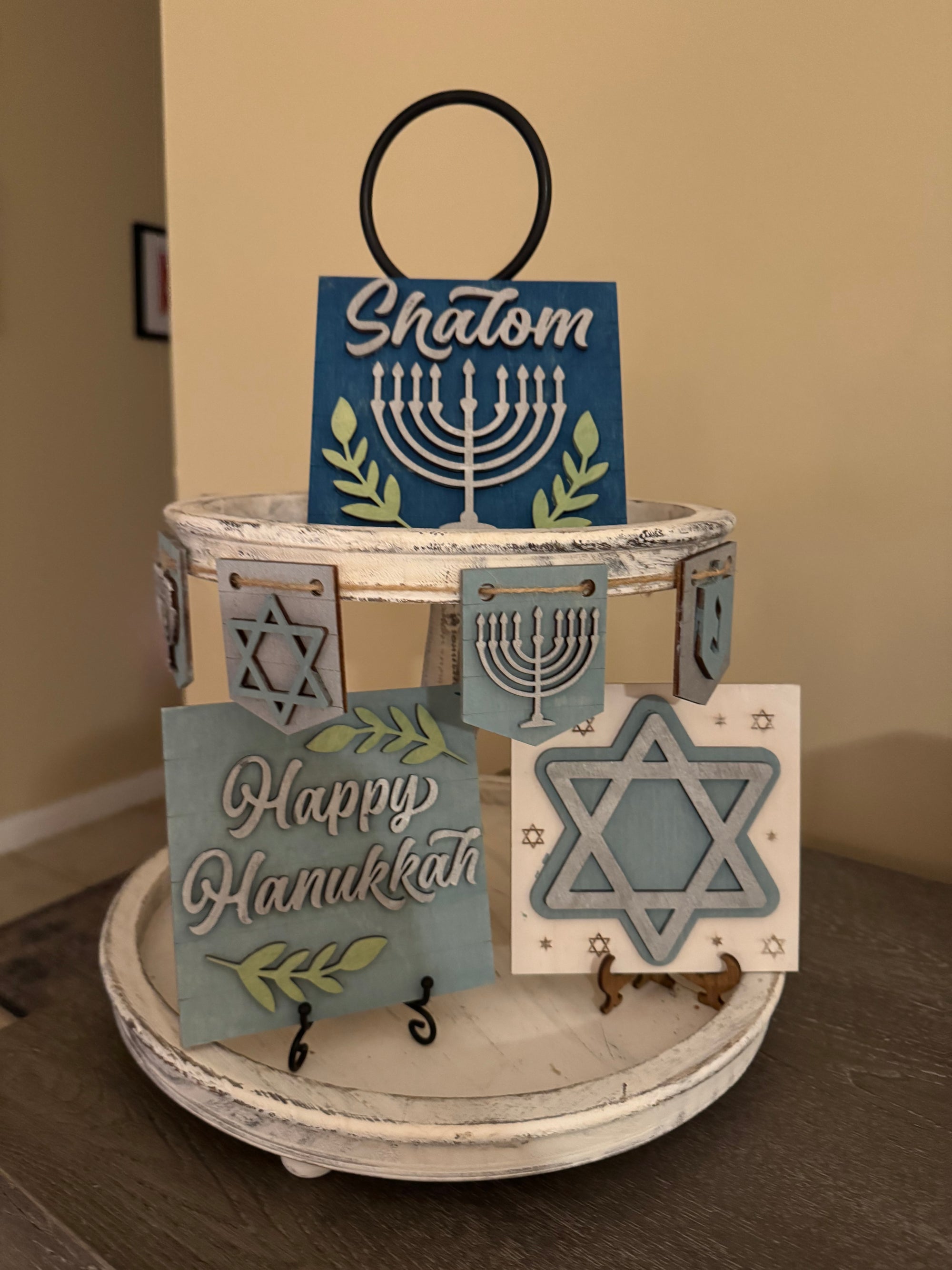 Hanukkah Tiered Tray Set P13689