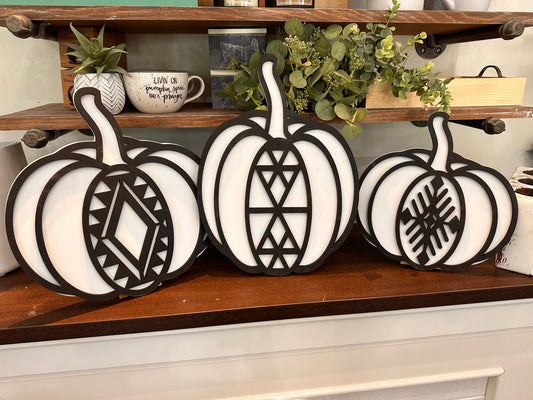 Boho Pumpkin Trio Laser Cut Project P13089