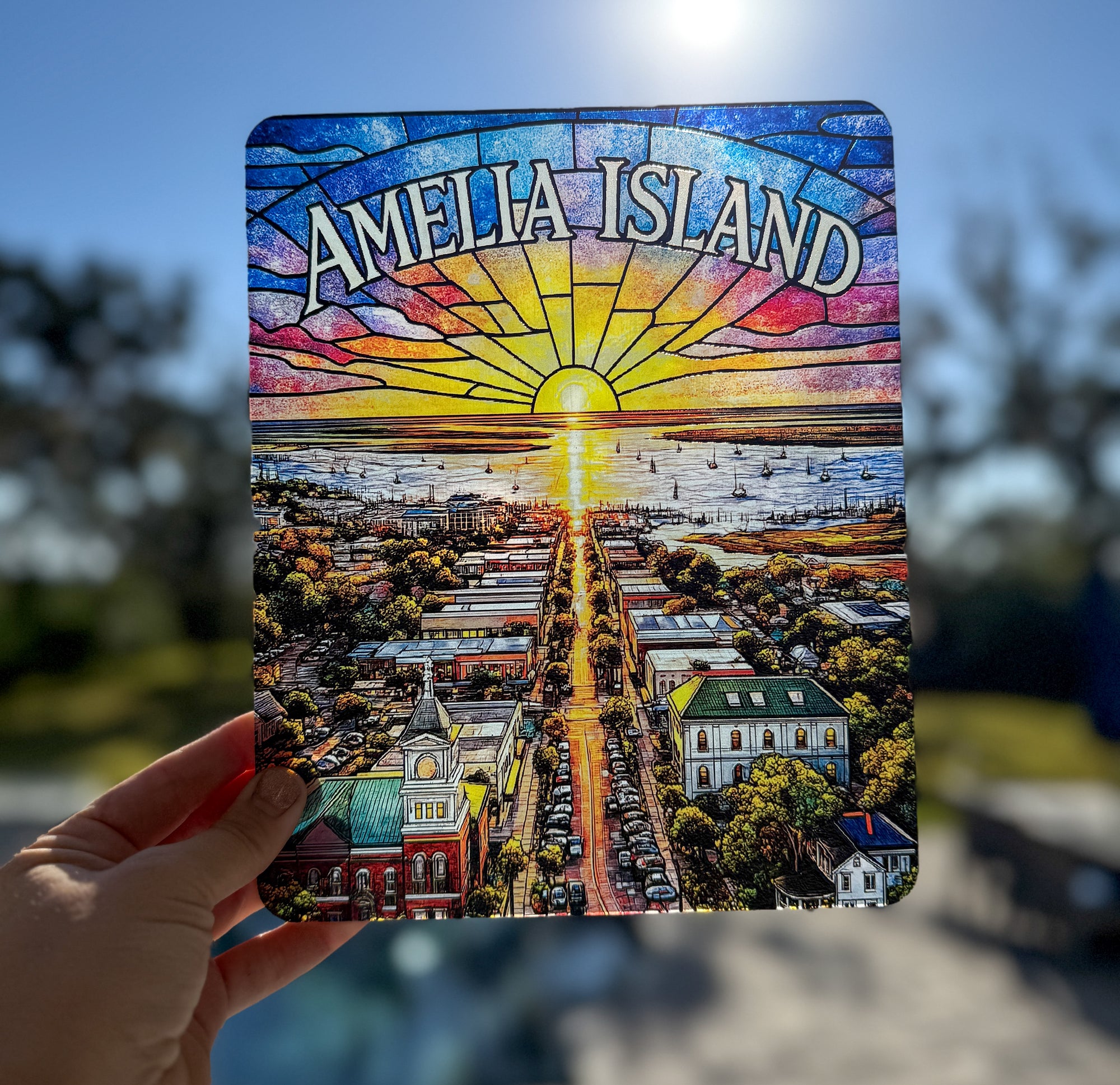 Amelia Island Acrylic Textured Art G212