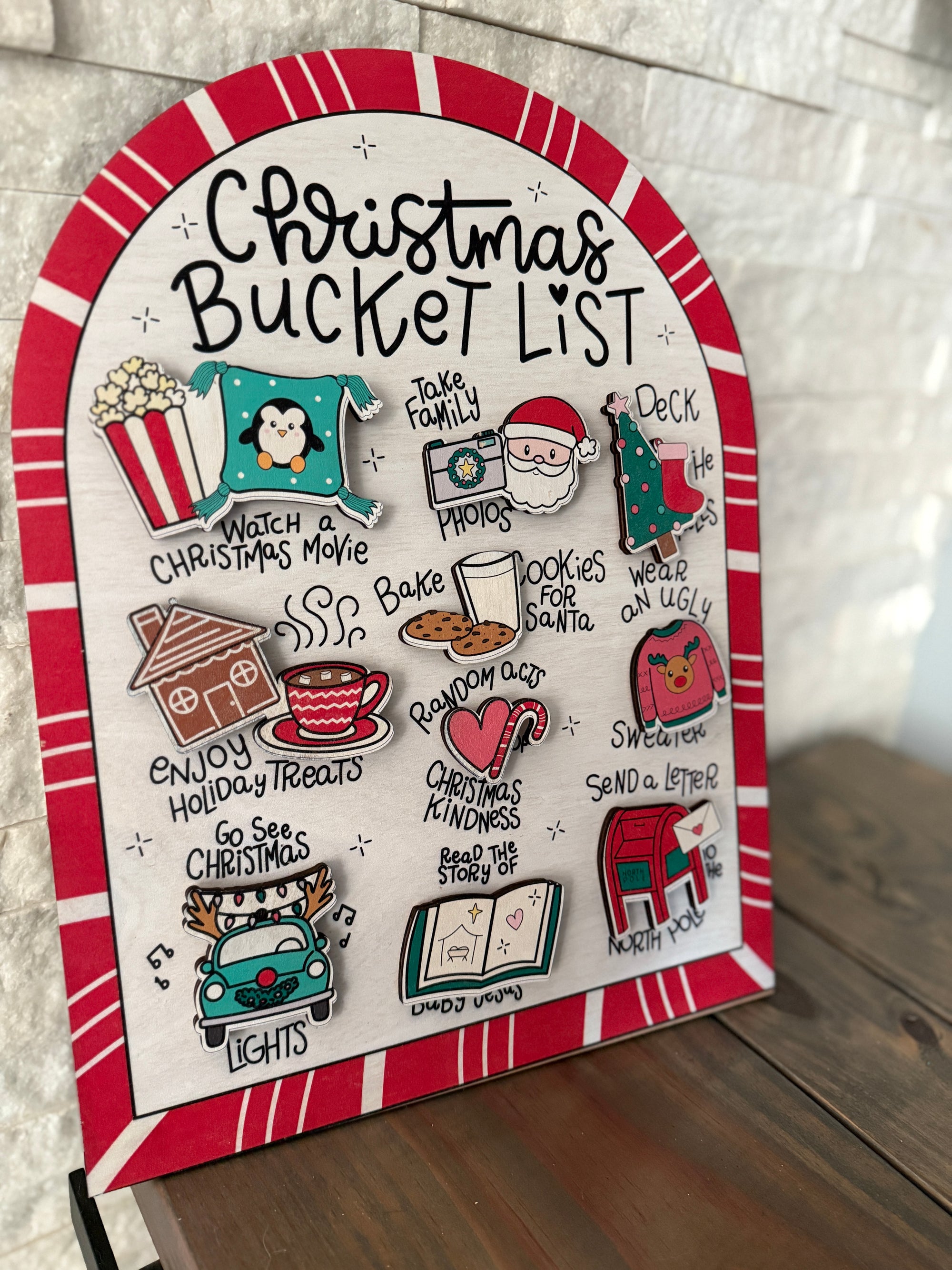 Christmas Bucket List Activity Magnet Tracker G215