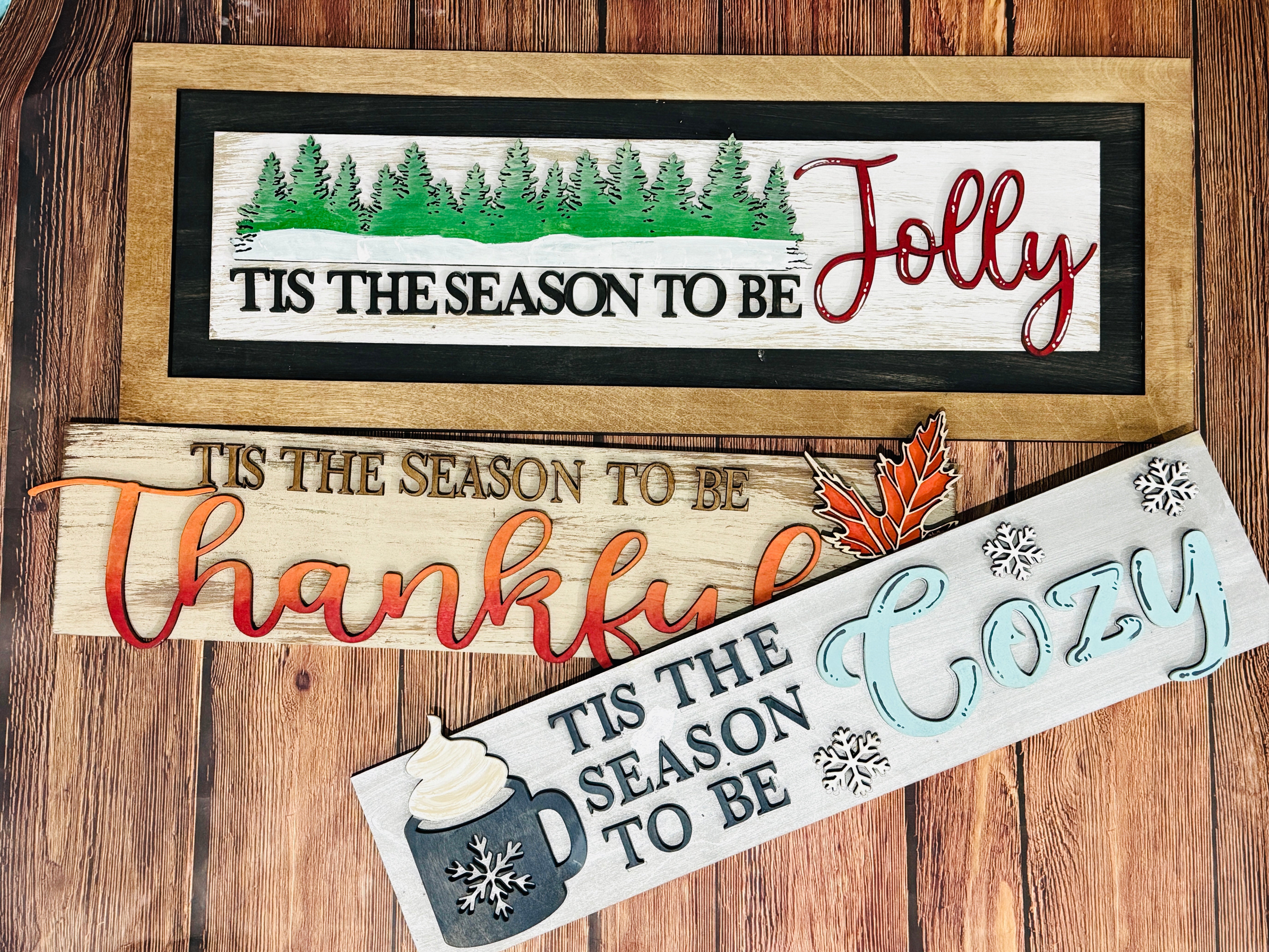 Tis the Season Interchangeable Sign Trio-Winter P13427