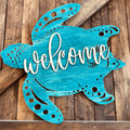 Welcome Turtle Silhouette P2648 Door Hanger