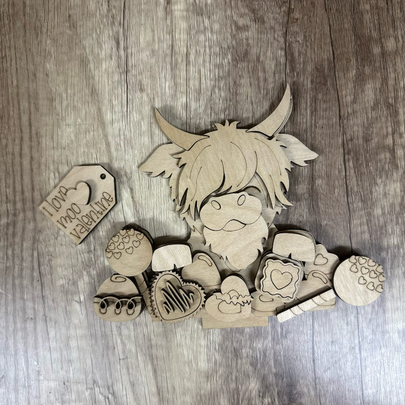 I Love Moo Basket Changeable 3D LASER PROJECT G313