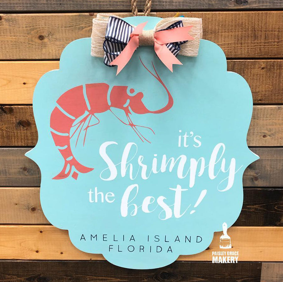 It's Shrimply The Best Flourish Door Hanger Design P0164